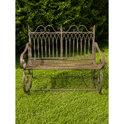 banc a bascule de jardin en métal
