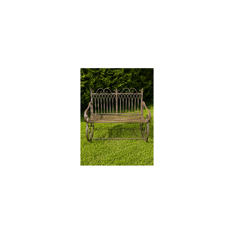 banc a bascule de jardin en métal