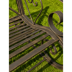 Banc à bascule extérieur en métal - vue de l'accoudoir