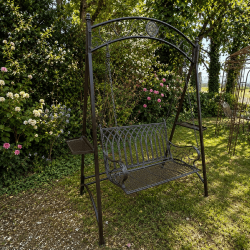 balancelle fer forgé lézard du jardin