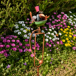 Mobile de jardin à balancier Corbeau Steampunk