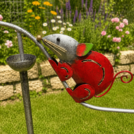 Mobile de jardin chat, souris et chien- la souris