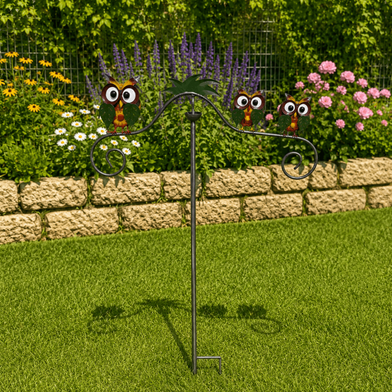 Mobile de jardin chouette- vue d'ensemble