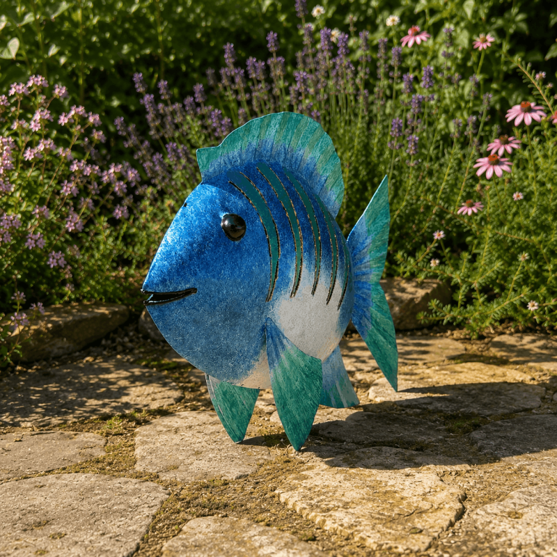 Poisson décoratif en métal- vue de devant