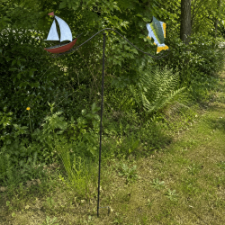 Mobile de jardin Voilier et Poisson- vue d'ensemble