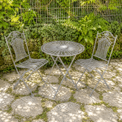 Salon de jardin gris antique