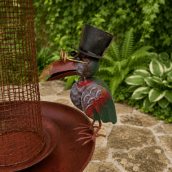 Mangeoire oiseaux métal sur pic mobile | Lézard du Jardin .
