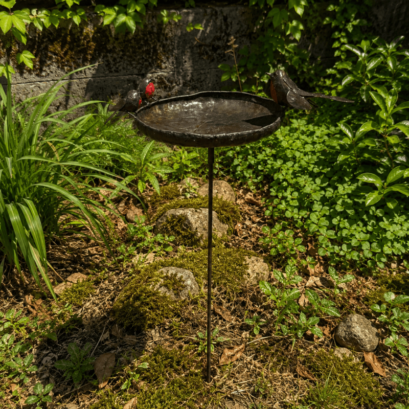 Bain d’oiseaux mangeoire vue d'ensemble