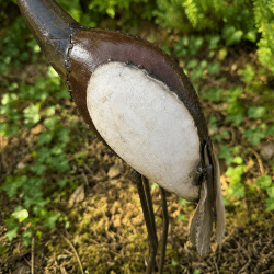 Sculpture de grue- vue de l'aile