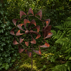 Éolienne girouette de jardin- vue de 1/3