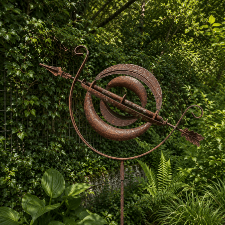 Éolienne décorative de jardin sphère armillaire