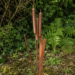 Roseaux décoratifs en métal à planter- vue de face