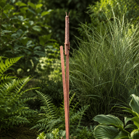 Roseaux décoratifs en métal à planter- vue de côté