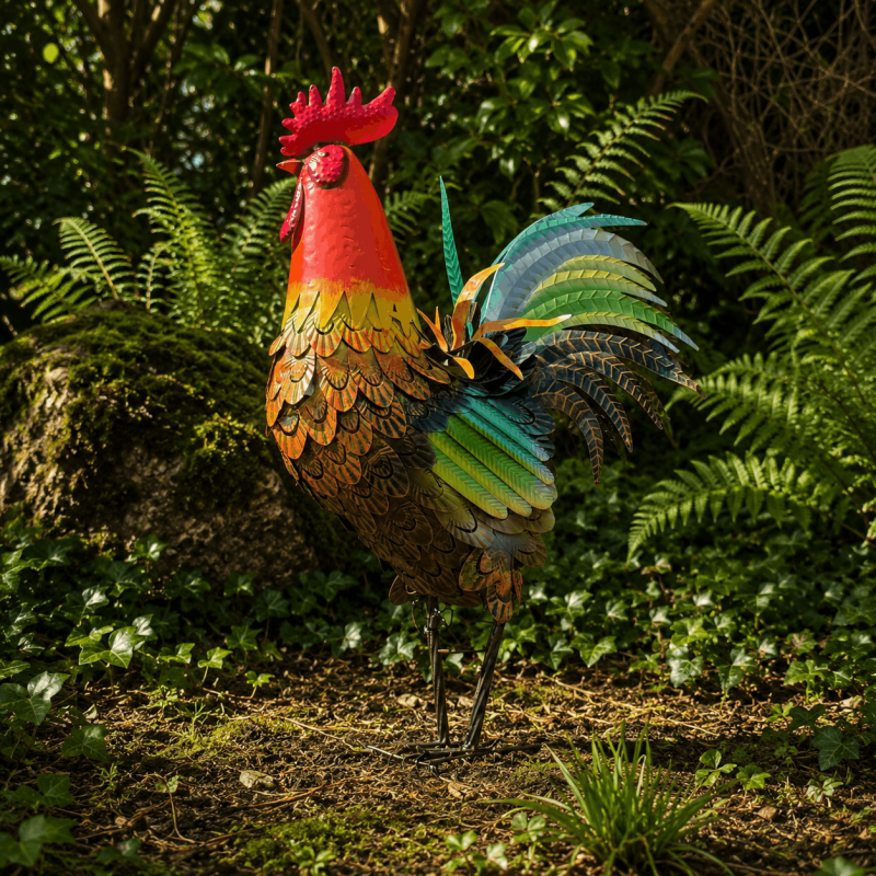 Grand coq décoratif pour le jardin
