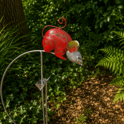 Souris rouge du mobile balancier en métal