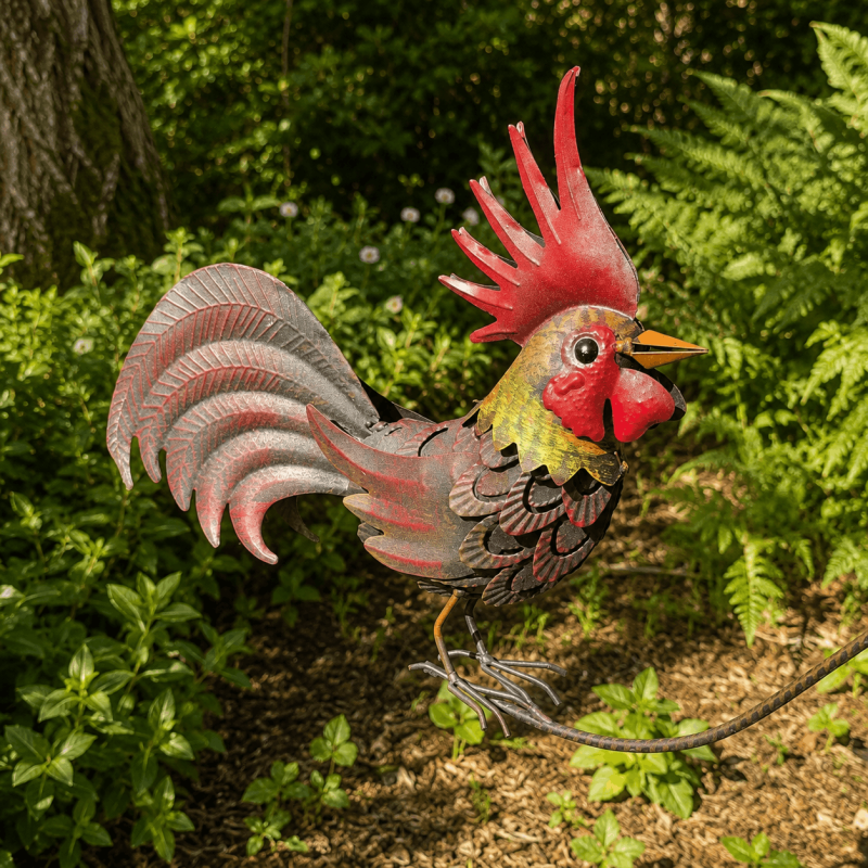 Coq coloré du mobile balancier en métal
