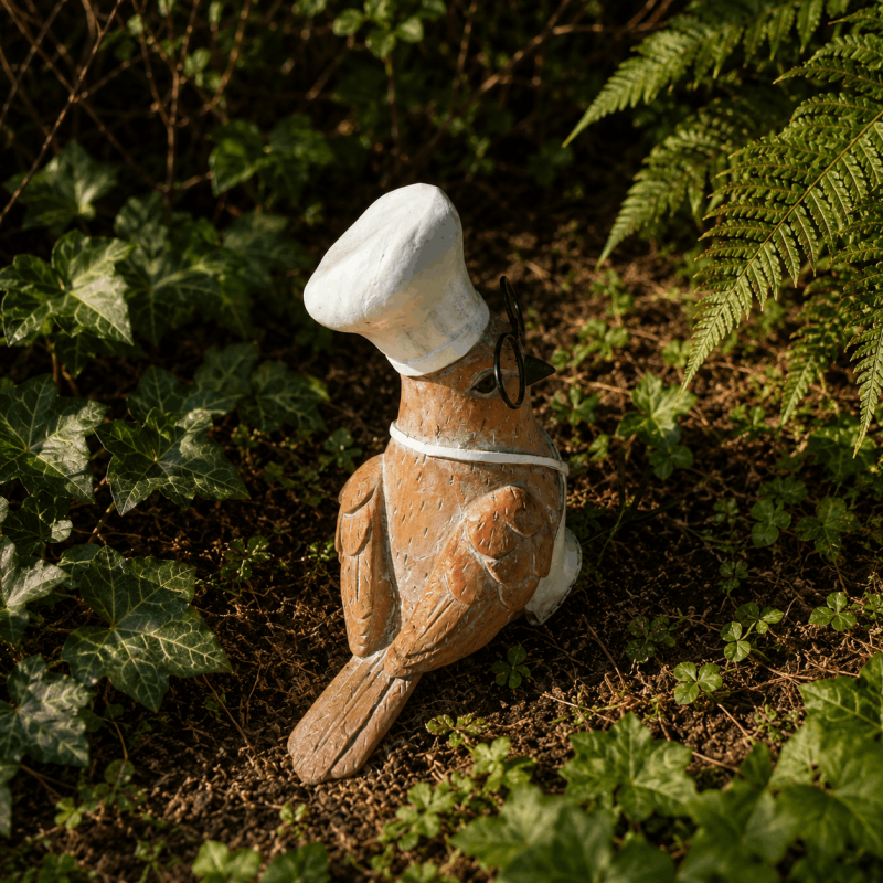 Détails du dos de l’oiseau chef en résine