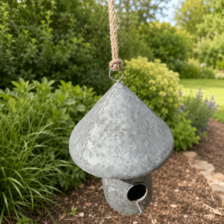 Détail du toit en forme de chapeau de champignon