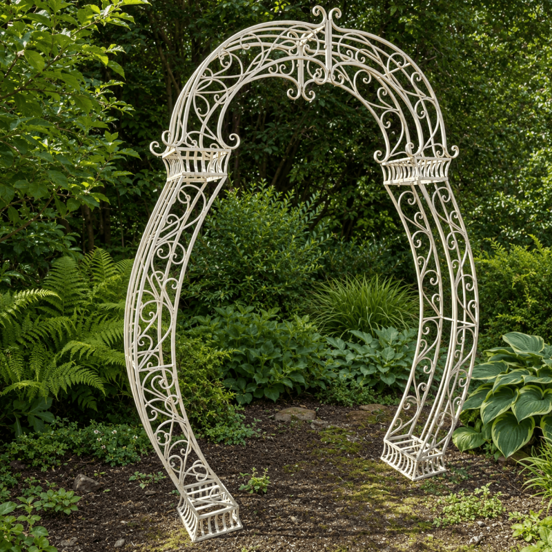 Arche décorative à volutes pour jardin, mariage et cérémonie