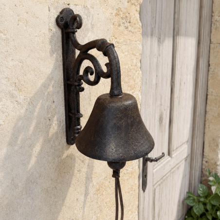 Cloche murale en fonte classique – Élégance et charme rustique